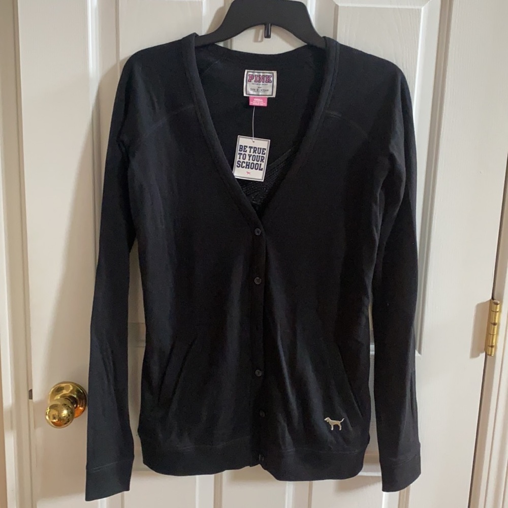 PINK Victoria’s Secret Sequin UL Cardinal Cardigan - Picture 5 of 8